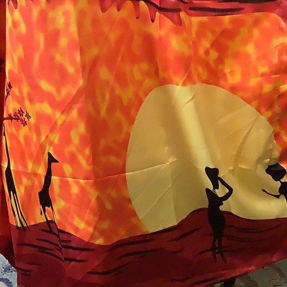 🌻NWT WINLAR SUNSET FIRE COVERUP/ CAFTAN - Picture 8 of 16